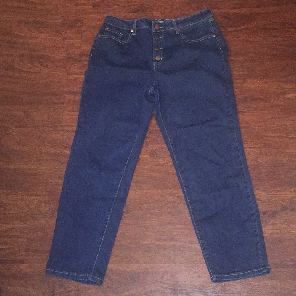Dark blue jeans